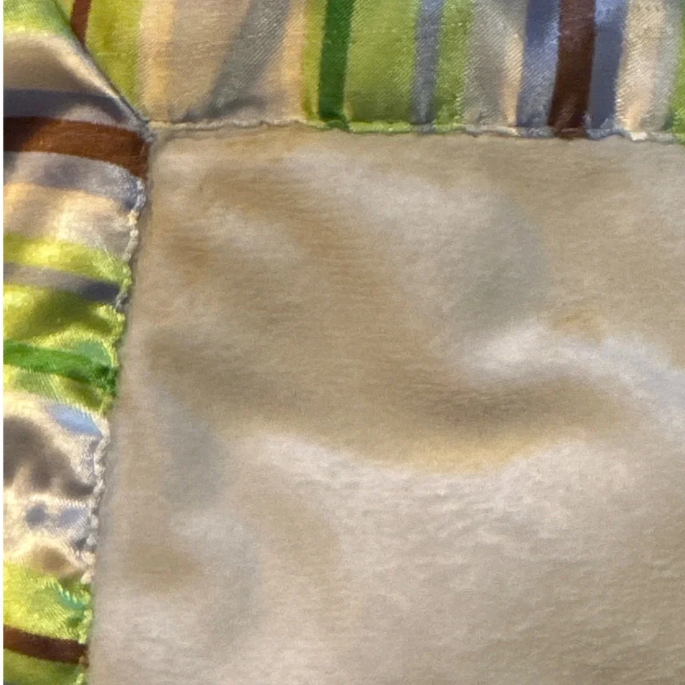 Just One Year Carters Baby Blanket Blue Elephant Giggle Satin Trim Sherpa 49411J